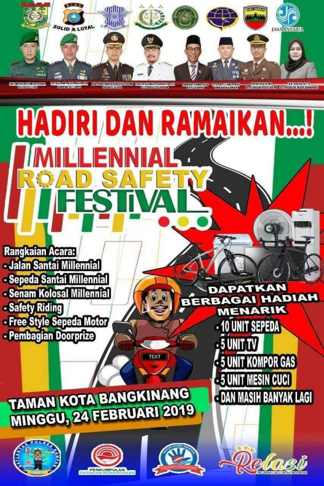 Empat Ribu Peserta Akan Hadiri Millennial Road Safety Festival 2019 di Taman Kota Bangkinang 