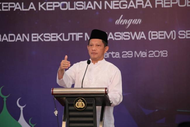 Kapolri Buka Puasa Bersama Ketua Badan Eksekutif Mahasiswa ( BEM ) Se-Jabotabek