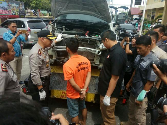 Polresta Pekanbaru Gelar Press Rilis Penangkapan Pelaku Pembunuh Supir Go Car
