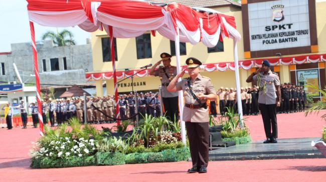 Resmi Polda Banten Menjadi Type A, Kapolri Pimpin Upacara Pengukuhan Peningkatan Polda Banten.