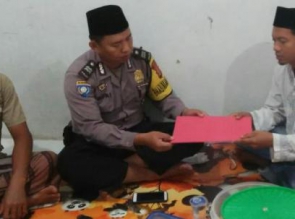 Wujud Kepedulian Kepada Rekan Media, Polsek Jawilan Laksanakan Sambang Duka