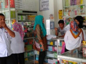 SatRes Narkoba Polres Kampar Bersama BPOM dan Dinas Kesehatan, Razia Toko Obat dan Apotek di Bangkin
