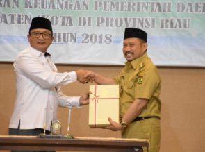 Kampar Terima Opini Wajar Tanpa Pengecualian (WTP) Untuk ke Tiga Kali dari BPK RI 