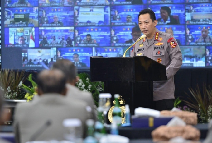 Buka Rakernis Gabungan 4 Divisi, Kapolri Minta Penguatan Transformasi Menuju Polri Presisi 