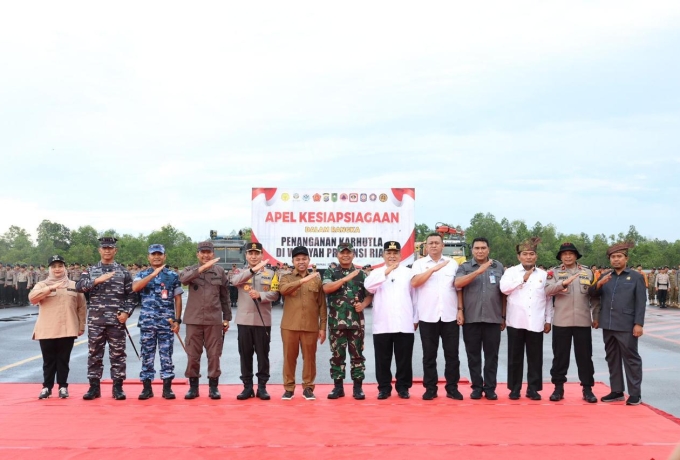 Polda Riau Gelar Apel Kesiapsiagaan Karhutla di Dumai