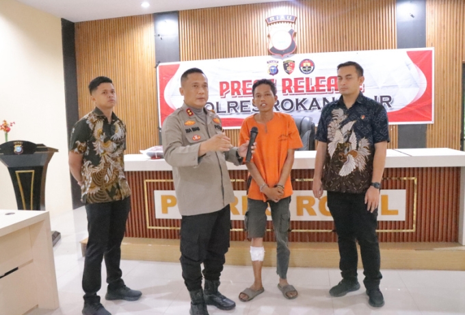 Polres Rohil Ungkap Kasus Pembunuhan Remaja di Pasir Limau Kapas