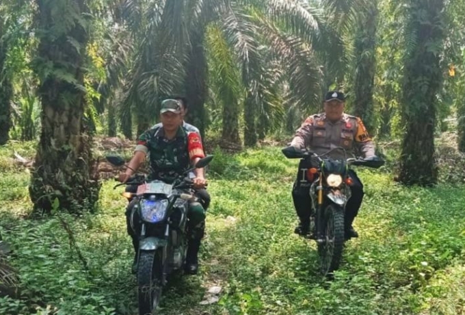 Melakukan Pencegahan Karhutla, Personil TNI Polri Melaksanakan Patroli dan Sosialisasi