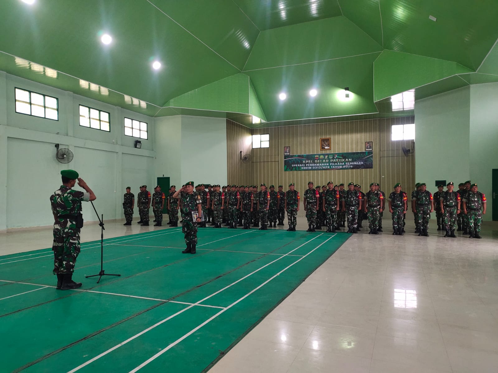 Kodim 0313/ KPR Laksanakan Apel Gelar pasukan Operasi Pengamanan Pilkada Serantak