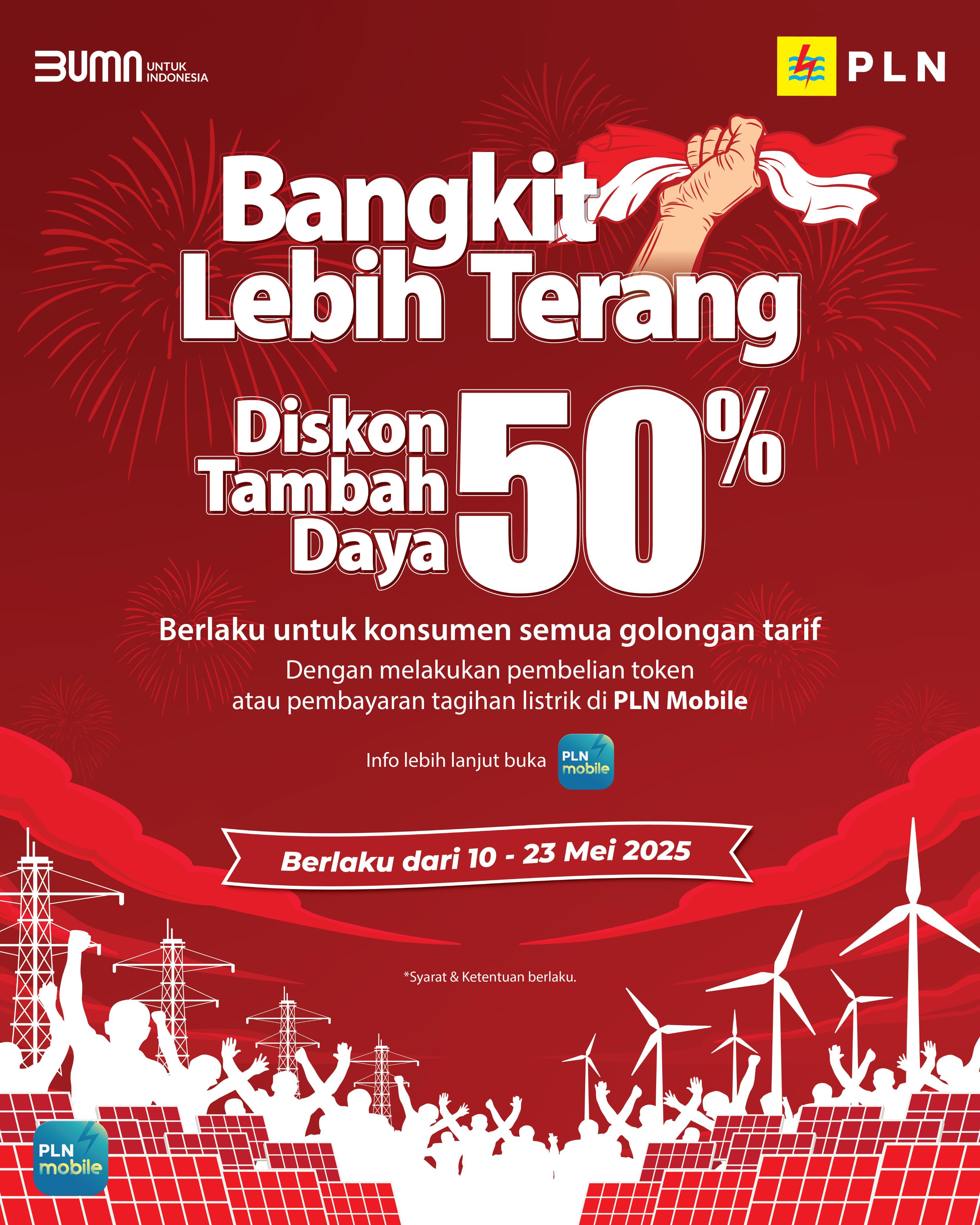 Promo Tambah Daya PLN Kembali Hadir! Diskon 50% Spesial Hari Kebangkitan Nasional